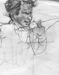 Heather Spears - Artist Sketch of Margaret Atwood