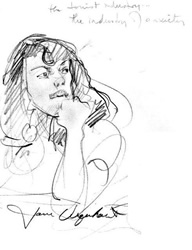 Heather Spears - Artist Sketch of Jane Urquhart
