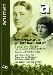 Acumen issue 46 - front cover