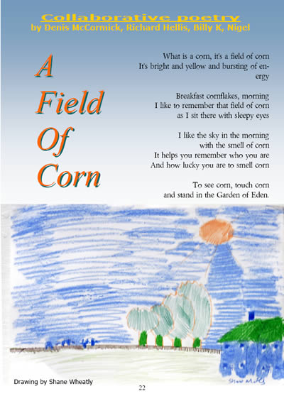 A Field of Corn (image of poem), Drawing