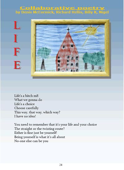 Life (image of poem), Drawing