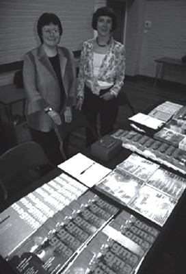 Photograph showing copies of Magma laid out on table