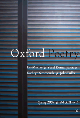 Oxford Poetry XIII no. 1 front cover