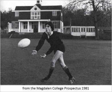 Photo of Mick Imlah from the Magdalen College Prspectus 1981