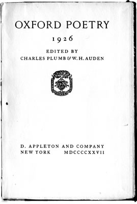 Oxford Poetry 1926 title page