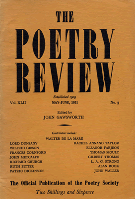Poetry Review cover