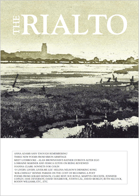 Rialto 67 cover - image by Chrissy Norman, etching of Blythburgh Marshes