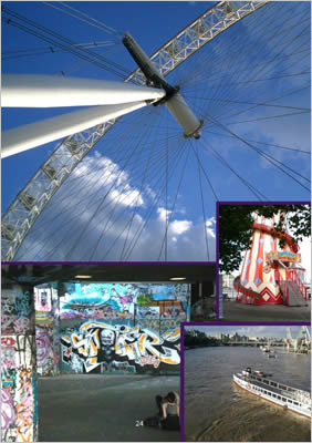 Photographs of the South Bank and the area around the Southbank Centre.