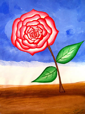 Painting of a rose.