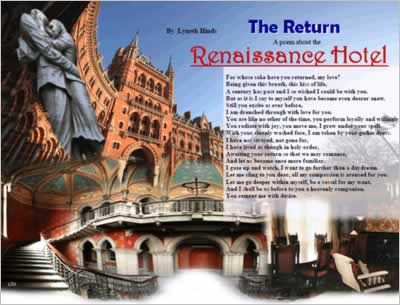 Shows layout of page with photographs of the Renaissance Hotel.