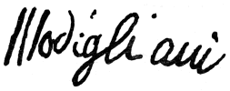 Modigliani's signature