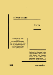 Shearsman 3 New Series - Cover Page