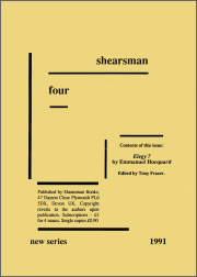 Shearsman 4 New Series - Cover Page