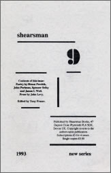 Shearsman 9 New Series - Cover Page