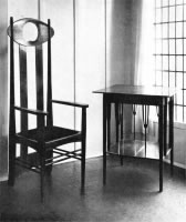 Chair (1987) and table (about 1908) - Charles Rennie Mackintosh