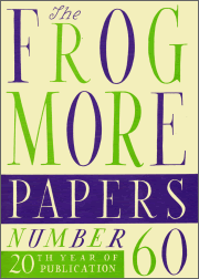 The Frogmore Papers 60 - Cover Page