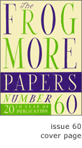 The Frogmore Papers 60 - cover page